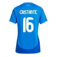 Camiseta Italia Bryan Cristante #16 Primera Equipación Replica Eurocopa 2024 para mujer mangas cortas